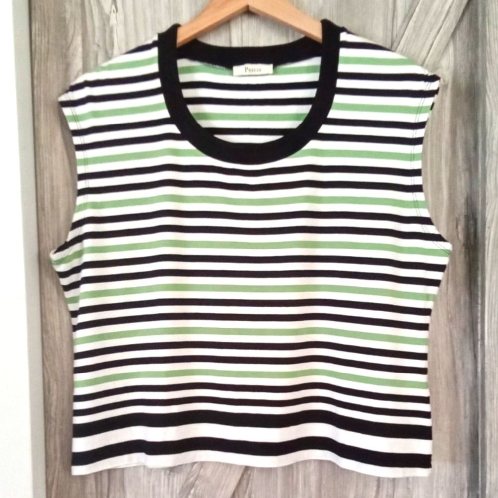 Precis Striped Sleeveless Top XL